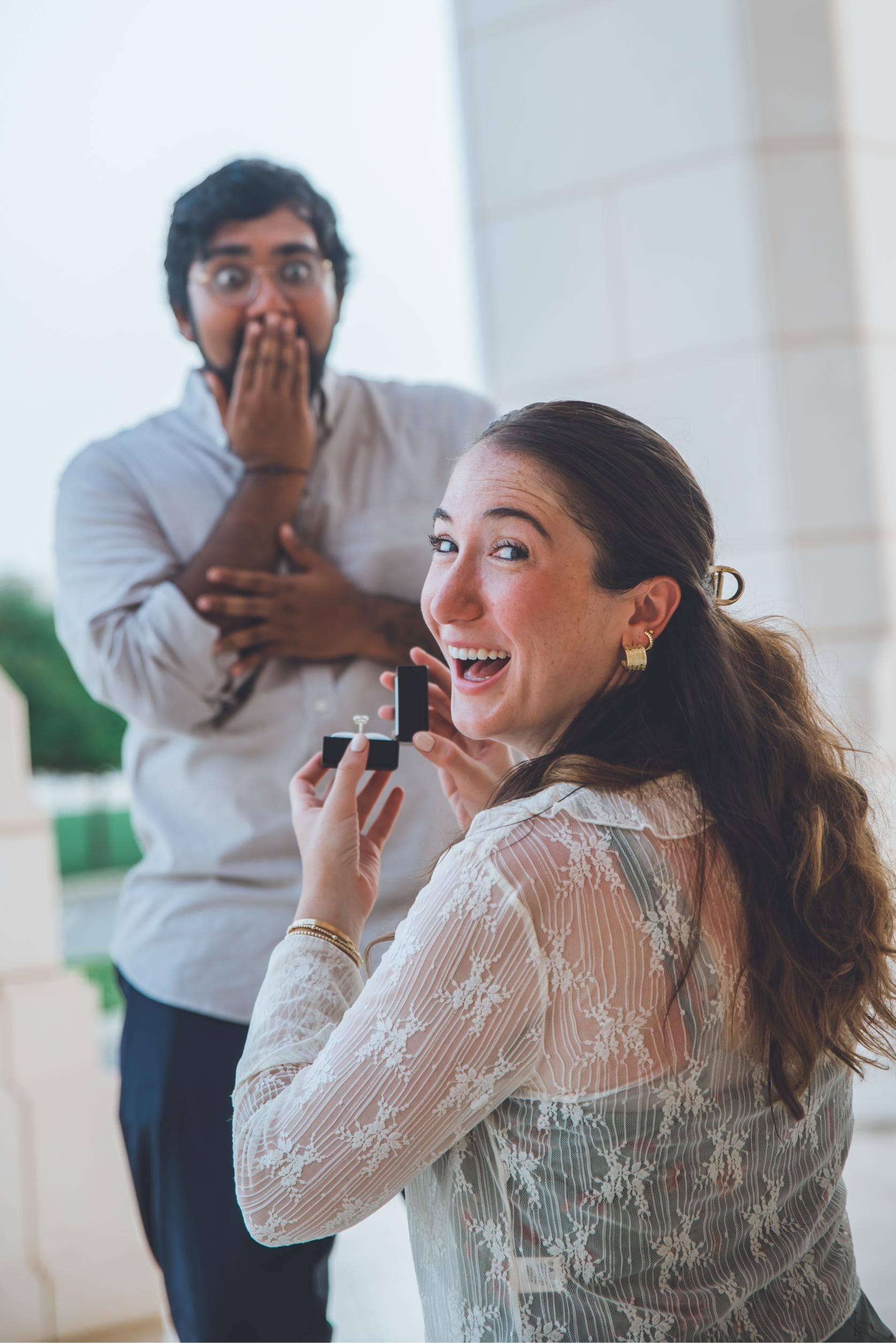 Casual couple portrait session outdoors