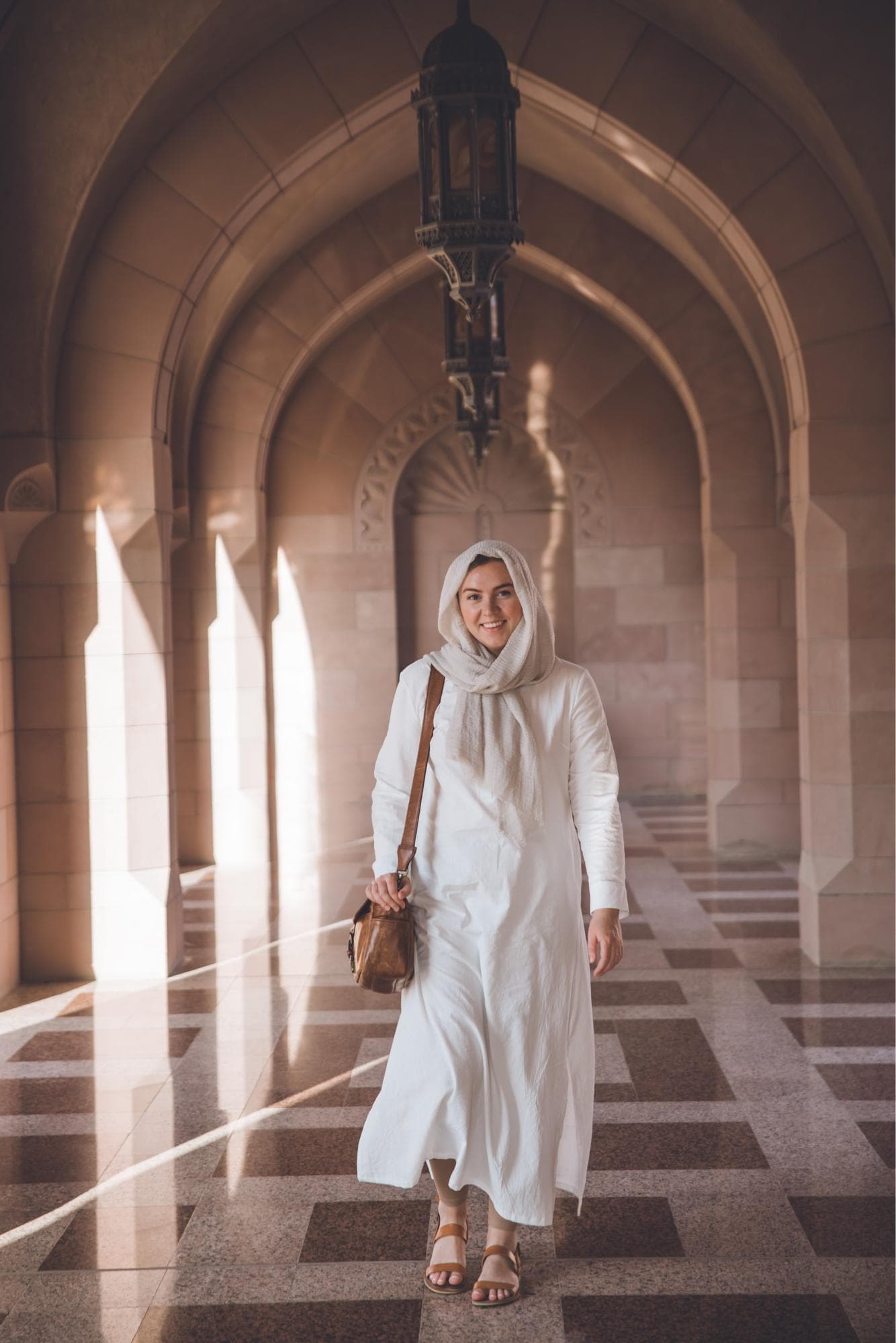 Solo portrait session at Sultan Qaboos Grand Mosque