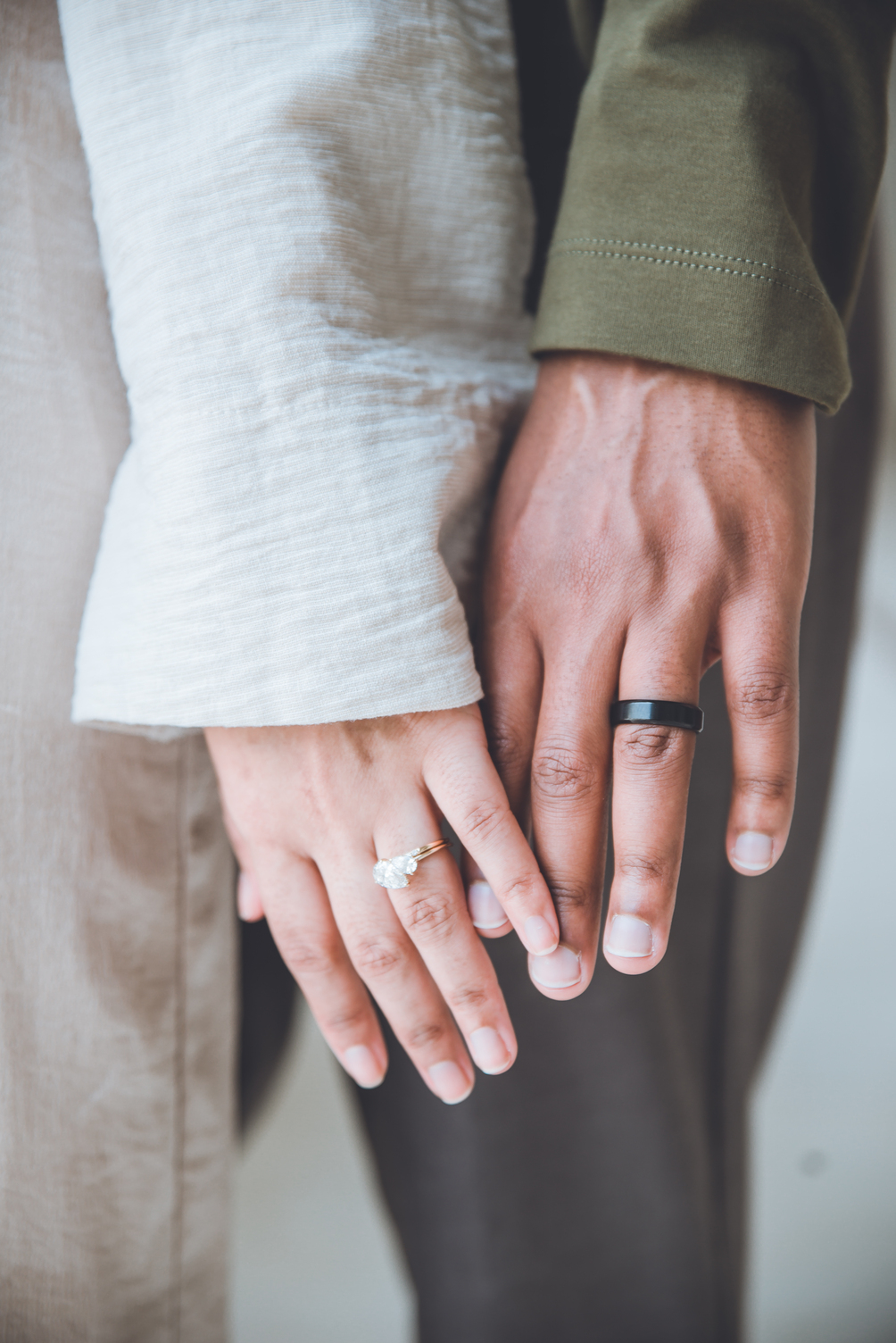 detail shot of engagement ring